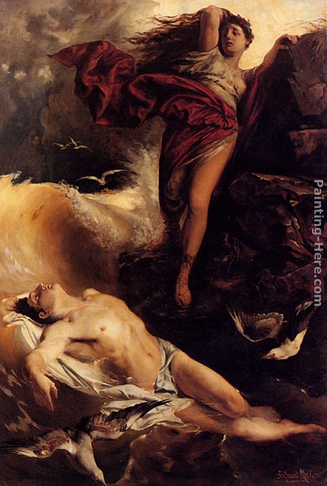Ferdinand Keller Hero Finding Leander